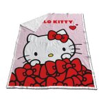 Plaid - hello kitty n?uds papillons rouges - 130x170 cm