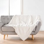Plaid imitation fourrure frosty 180x220cm - 180x220cm - blanc