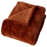 Plaid imitation fourrure  rabbit pop  125x150cm cuivre