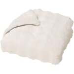 Plaid imitation fourrure ultra doux 100% polyester ? mounty ? certifi oeko - tex - 180 x 220 cm - blanc ...