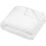 Plaid imitation fourrure ultra doux blanc 130x160 cm