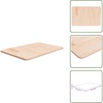 Plan de toilette en bois - vidaxl comptoir de salle de bain 60x40x1, 5 cm bois massif non trait� -