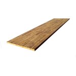 Plan de travail bois massif teck lamell� about� l. 250 x p. 65 cm, ep. 26 mm