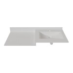 Plan vasque 120 cm en rsine 1 vasque dcentre - atoll