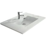 Plan vasque neova r�sin� de synth�se avec dosseret l70cm p55cm blanc - a23004494