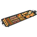 Plancha lectrique xxl magicfox, barbecue electrique - revtement anti - adhsif, surface mixte, thermostat ...