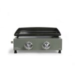 Plancha gaz 5000w plaque acier maill 45. 5x35. 5cm - livoo - doc323