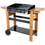 Somagic - plancha au gaz ascain 2 brûleurs 6kw - bois Somagic - plancha au gaz ascain 2 brûleurs 6kw - bois