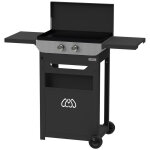 Plancha � gaz le marquier original 260 duo + chariot et couvercle sur charni�res