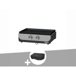 Le marquier - plancha original electrique 260 duo + housse de protection