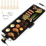 Plancha xxl barbecue electrique �lectrique grill tefal table pied viande plaque bbq cuisson camping inox ...