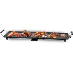 Plancha xxl dolce casa dc - pla - 90 - cm antiadhsive - thermostat ajustable, 1800w poigne rembourre, ...