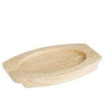 Planche en bois d'h�v�a pour plat ovale en fonte olympia fw819