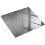 Tulup - planche de cuisine, couvre plaque, verre planche d�couper, verre tremp� ? 60 x 52 cm - b�ton