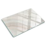 Tulup - planche de cuisine, couvre plaque, verre planche d�couper, verre tremp� ? 80 x 52 cm - texture ...
