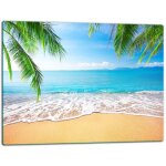 Planche dcouper plaque de verre 52x40 plage