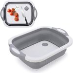 Planche  dcouper 3 - en - 1 vier pliable bol pliable panier de rangement panier de camping portable ...