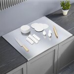 Planche � d�couper en acier inoxydable, 30 x 40 cm, pour la viande, le fromage, les l�gumes, les fruits, ...