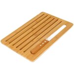 Planche  dcouper - cheffinger - 41x27cm - bambou - couteau  pain - design lgant