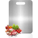 Planche � d�couper double face en acier inoxydable 304, sans bpa, adapt�e � la d�coupe de viande, de ...