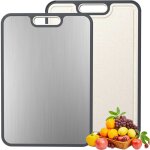 Planche  dcouper double face, planche  dcouper en titane pour cuisine, qualit alimentaire double ...