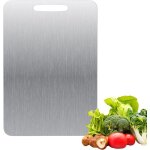 Planche  dcouper en titane - en acier inoxydable des deux cts - sans bpa - pour la cuisine, la viande, ...