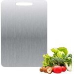 Planche  dcouper en titane - en acier inoxydable des deux cts - sans bpa - pour la cuisine, la viande, ...