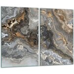 Planche  dcouper en verre 2x 30x52 marbre