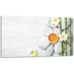 Planche � d�couper en verre 52 x 30 cm en bambou