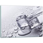 Planche � d�couper en verre 52 x 40 cm blanc glac�