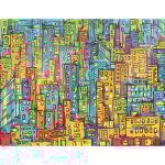 Planche à découper en verre 52 x 40 cm city Planche à découper en verre 52 x 40 cm city