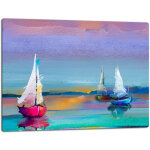 Planche � d�couper en verre 52 x 40 cm, motif bateau