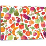 Planche � d�couper en verre 52 x 40 cm motif fruits