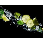 Planche � d�couper en verre 52 x 40 cm motif fruits