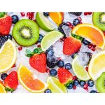Planche à découper en verre 52 x 40 cm motif fruits Planche à découper en verre 52 x 40 cm motif fruits
