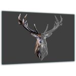 Planche � d�couper en verre tremp� 30 x 22 cerf