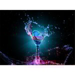 Planche � d�couper en verre tremp� 30 x 22 cm boisson