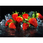 Planche � d�couper en verre tremp� 30 x 22 cm fruits