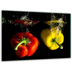 Planche � d�couper en verre tremp� 30 x 22 cm, poivre