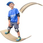 Planche d'quilibre et motricit enfant - planche d'quilibre en panneaux bois pin