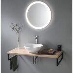 Planche sous vasque vega 97, 5x45cm, chne platine