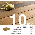 Planches de terrasse bois exotique ipe pour 10 m² ? longueur 1, 85 m ? livraison gratuite Planches de terrasse bois exotique ipe pour 10 m² ? longueur 1, 85 m ? livraison gratuite