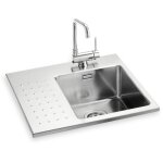 Planet - evier inox encastrable inlav59 + couvercle
