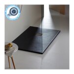 Planetebain - receveur de douche  poser 80x160 cm noir taille xxl