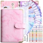 Planificateur de budget, classeur � budget, organiseur, marbre rose, format a6