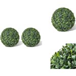 Plante artificielle 2 pcs 35 cm - buisson artificiel - plante artificielle - déco jardin - boule de buis ... Plante artificielle 2 pcs 35 cm - buisson artificiel - plante artificielle - déco jardin - boule de buis ...