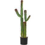 Plante artificielle - homcom - arbre artificiel cactus en pot 111 cm - pour maison, bureau, salon, chambre ...
