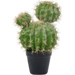 Plante artificielle en pot en plastique 33 cm cactus décoration intérieur verte ball cactus Plante artificielle en pot en plastique 33 cm cactus décoration intérieur verte ball cactus