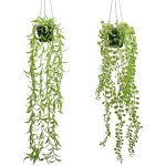 Plantes artificielles suspendues avec pots de fleurs, adaptées aux étagères, bureaux, décoration extérieure ... Plantes artificielles suspendues avec pots de fleurs, adaptées aux étagères, bureaux, décoration extérieure ...