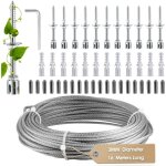 Plante grimpante cadre support treillis plantes grimpantes, 16 m�tres corde en acier inoxydable, kit ...